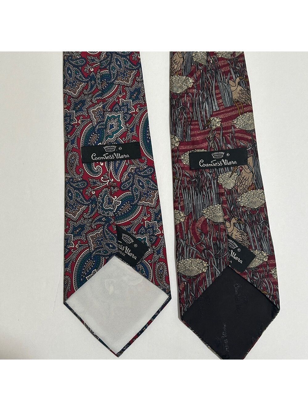 Countess Mara Paisley and Abstract Patterned Ties Set of 2. - Picture 2 of 10
